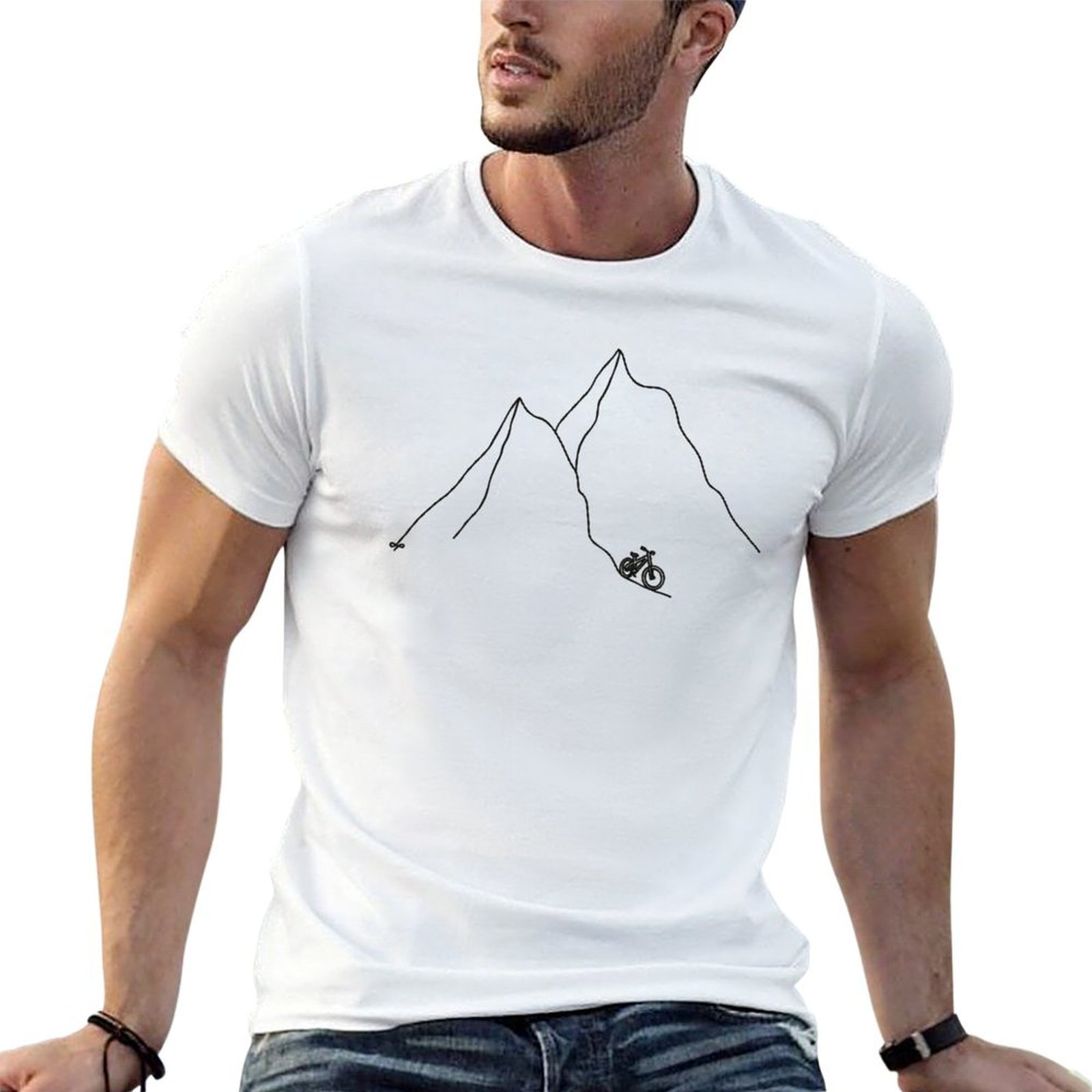 Mountain Biking Holidays - T-shirt Mountain Bike (design noir) pour