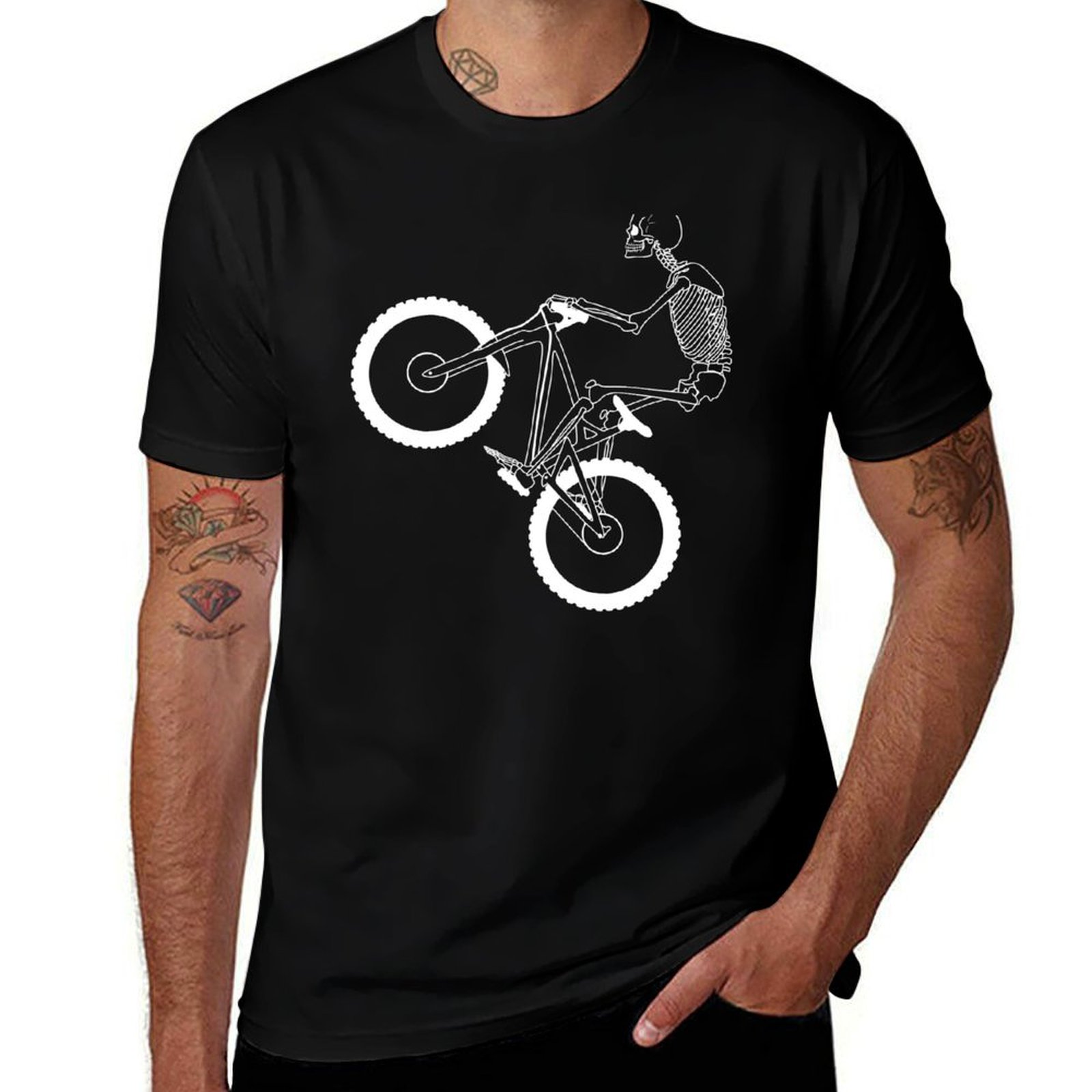Mountain Biking Holidays - T-shirt à manches courtes décontracté pour