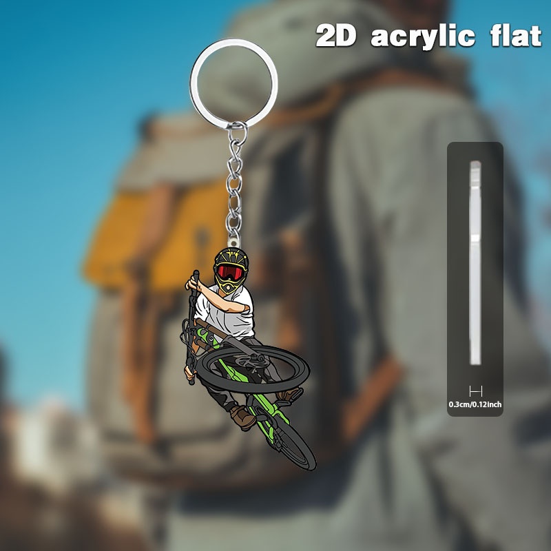 Porte-clés en acrylique représ - Mountain Biking Holidays avis et prix
